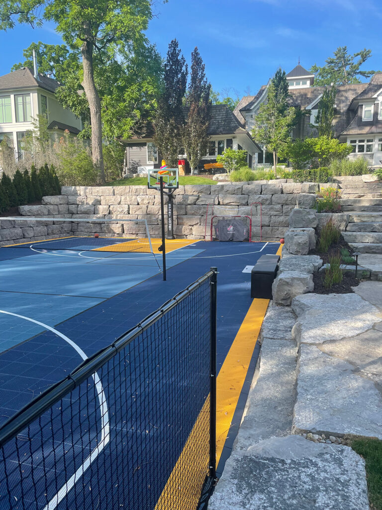 Backyard sports court design and installation services