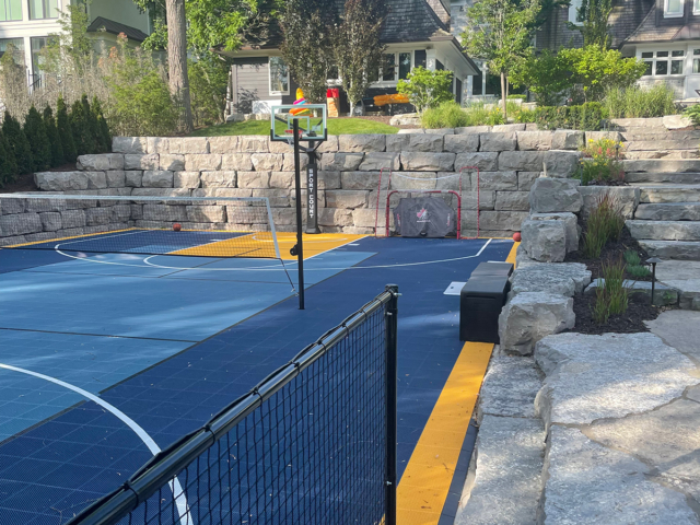 Backyard sports court design and build services